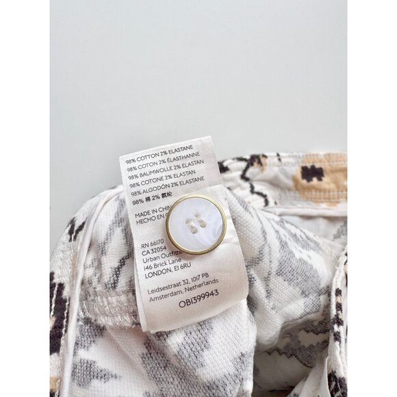 ANTHROPOLOGIE Floral Printed Cotton Corduroy Tapered Utility Pants, Size 2 - Picture 15 of 16